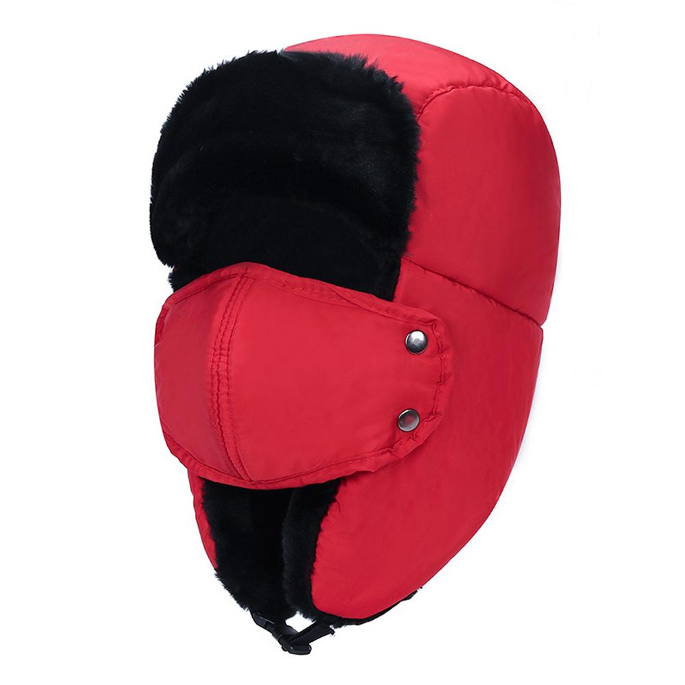 Unisex Winter Earflap Warm Russian Face Mask Ski Cap Outdoor Aviator Trapper Hat