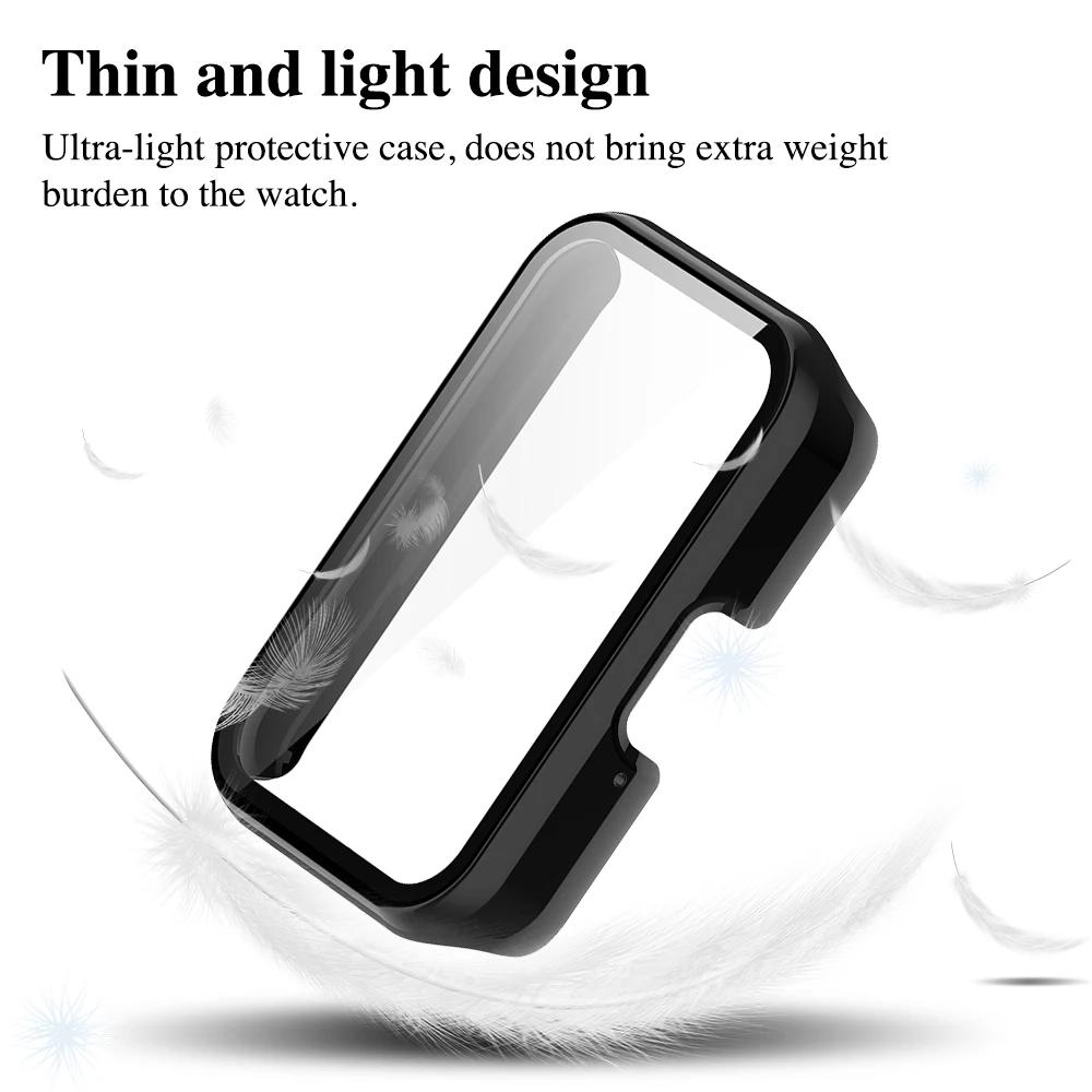 Smartwatch Protective Cover for Huawei band 11 /Huawei band 11 NFC PC Watch Case with Tempered Glass Anti-Fall Anti-Scratch Watch Case
