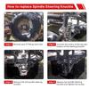 For  KT194, KT196, Kt196cc 6.5 Hp Go Kart Quad Parts- 1 Pair Spindle Steering Knuckle Shaft Bearing