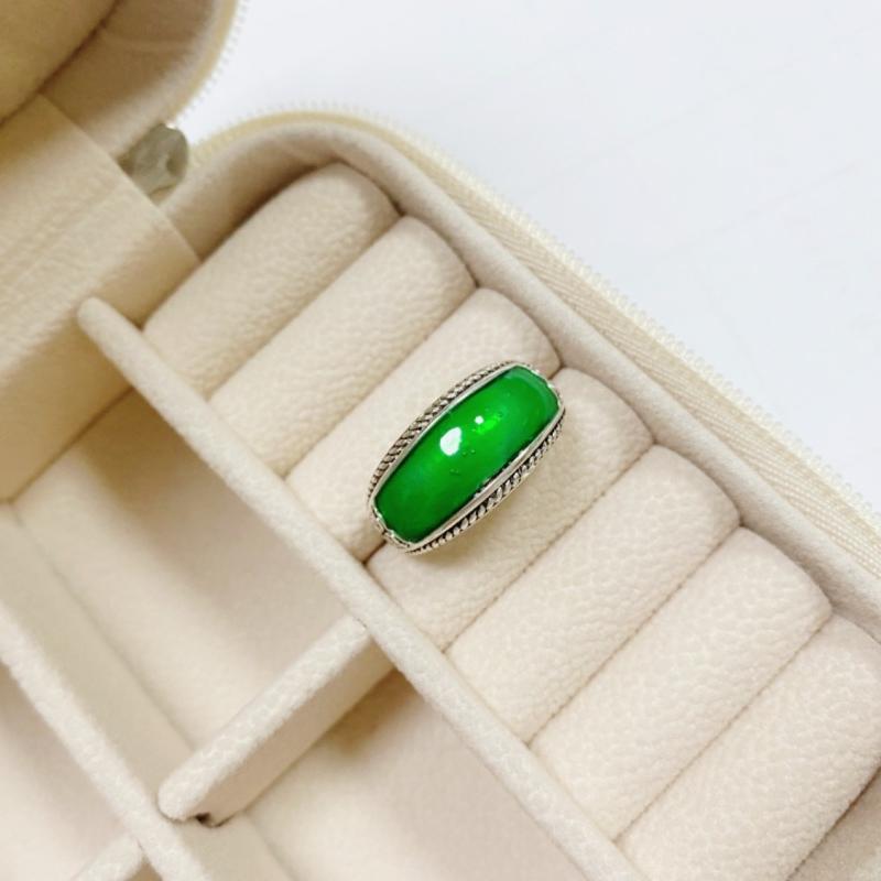 Nový minimalistický prsteň Retro Vintage Vintage Jaspis Vzor pre mužov aj ženy Všestranné prstene