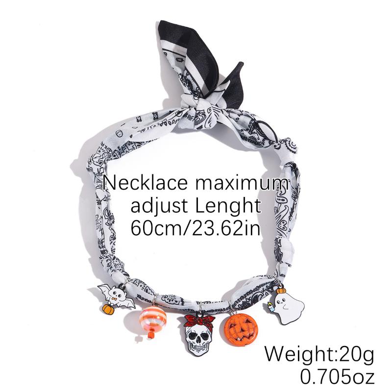 1pc 2025 Halloween Hot Scarf Necklace Colorful Stainless Steel Pendant Necklace Shell Fish Seahorse Love Pendant Jewelry