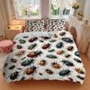 3pcs Collection of Colorful Beetles Quilt Cover Set (1 Quilt Cover + 2 Pillowcases Without Pillow Core)