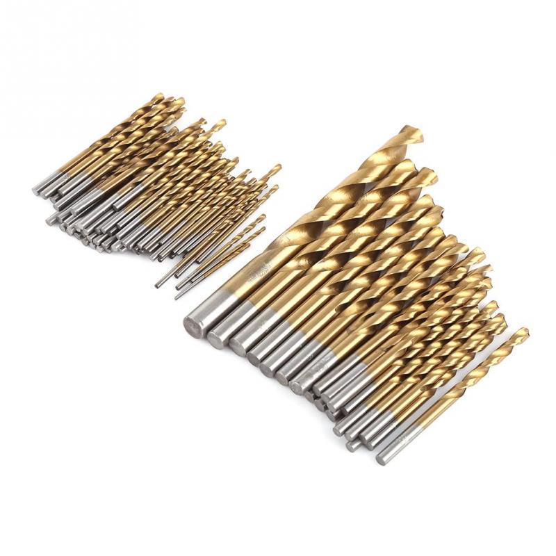 98pcs Titanium Coated Twist Drill Bit High Speed Steel Straight Shank Twist Drill Bits Set 1.5mm-10mm sturdy 98pcs Titanium Coated Twist Drill Bit High Speed Steel Straight Shank Twist Drill Bits Set 1.5mm-10mm sturdy