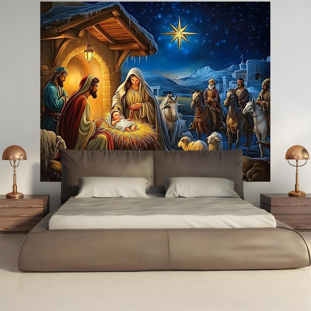 1 Durable Christmas Scene Background Banner - Multi-purpose Wall Decoration