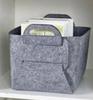 Felt Storage Basket Foldable Portable Laundry Basket Toy Organizer Clothes Hamper Home Bathroom Bedroom Sundries Storage Box