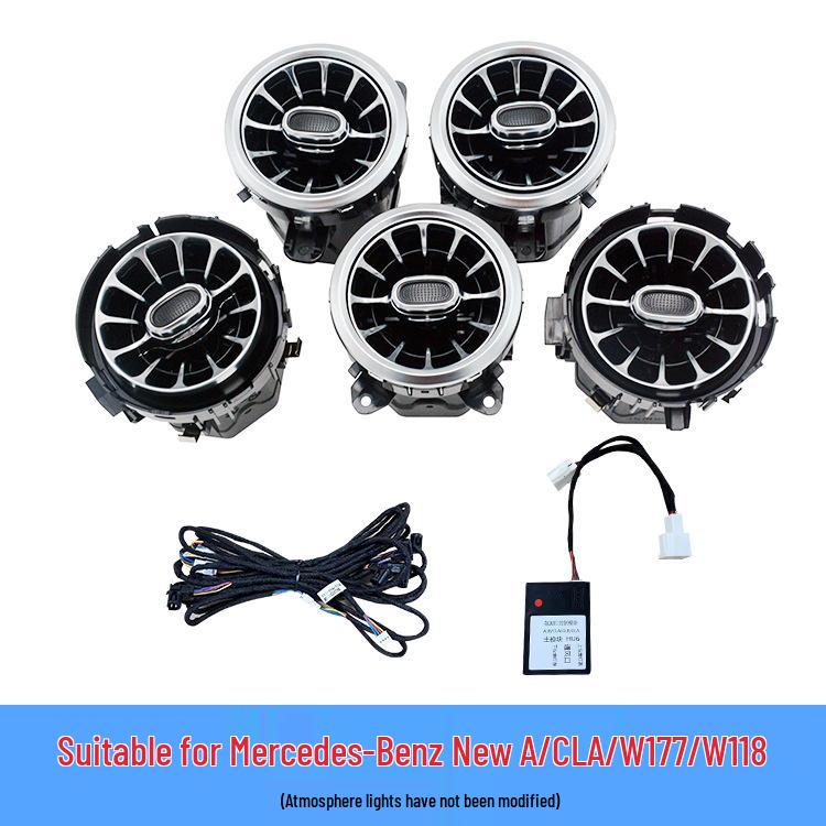 Mercedes-Benz Clasa A/CLA Upgrade Lumina Ambientală Guri de Aerisire Tip Turbină (W177/W118)