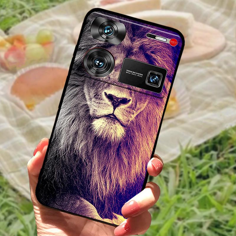 Shockproof Funda For ZTE Nubia Z60 Ultra Case Silicon Black Soft Bumper for Nubia Z60 Ultra Phone Cases Z60Ultra Cartoon Shell