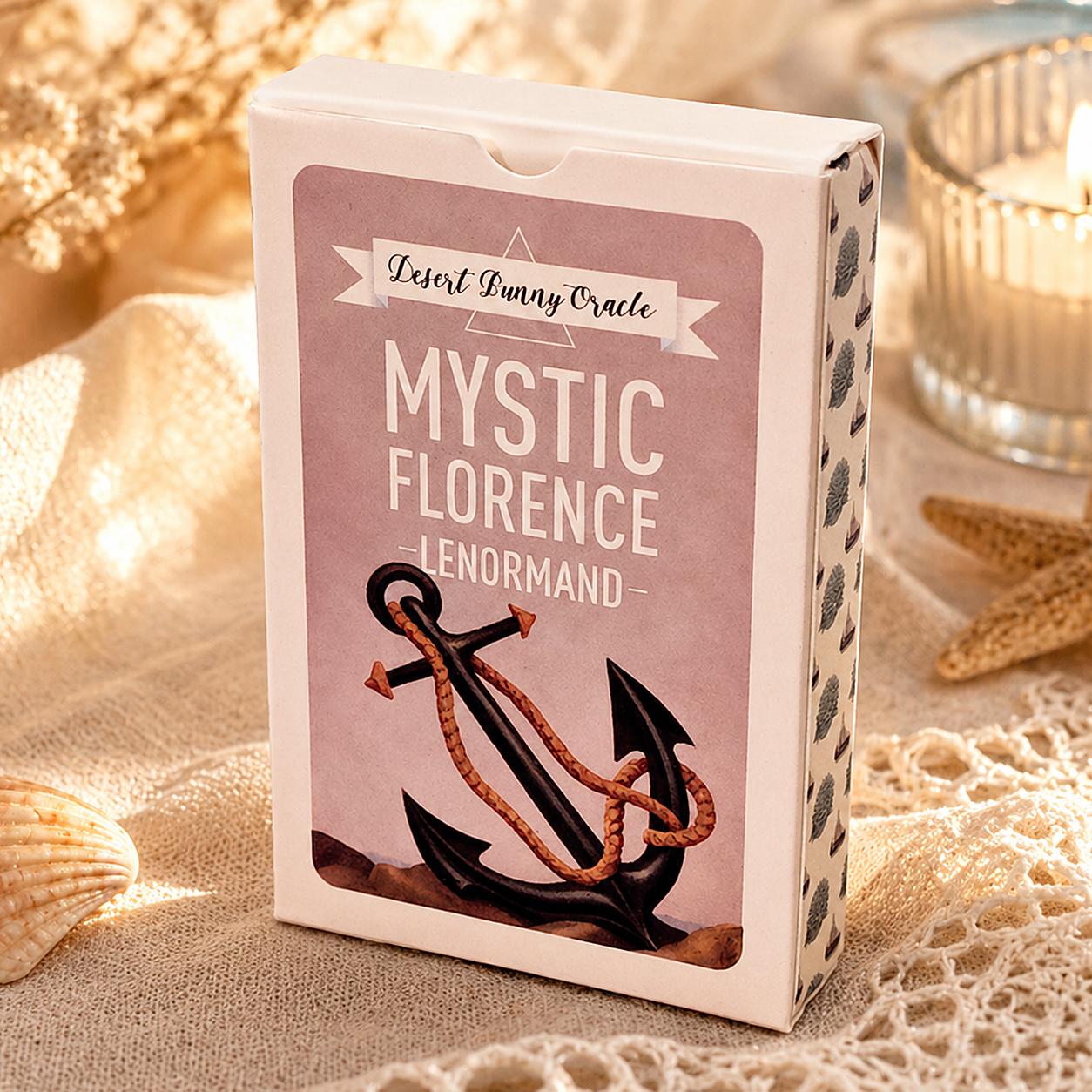Mystic Florence Lenormand Deck - 36 Fortune Telling Cards - 9*6cm Vintage Classical Art Style Oracle бежевый