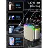137W Retractable Car Charger for Lighter PD 65W Fast Charging Car Charger 90cm Retractable Lightning and Type-C Cables USB-A and USB-C Port Over-heat