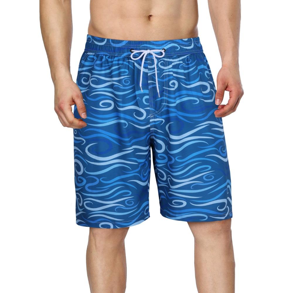 CHARMLEAKS Men Swim Shorts with Side Pockets Quick Dry Board Shorts