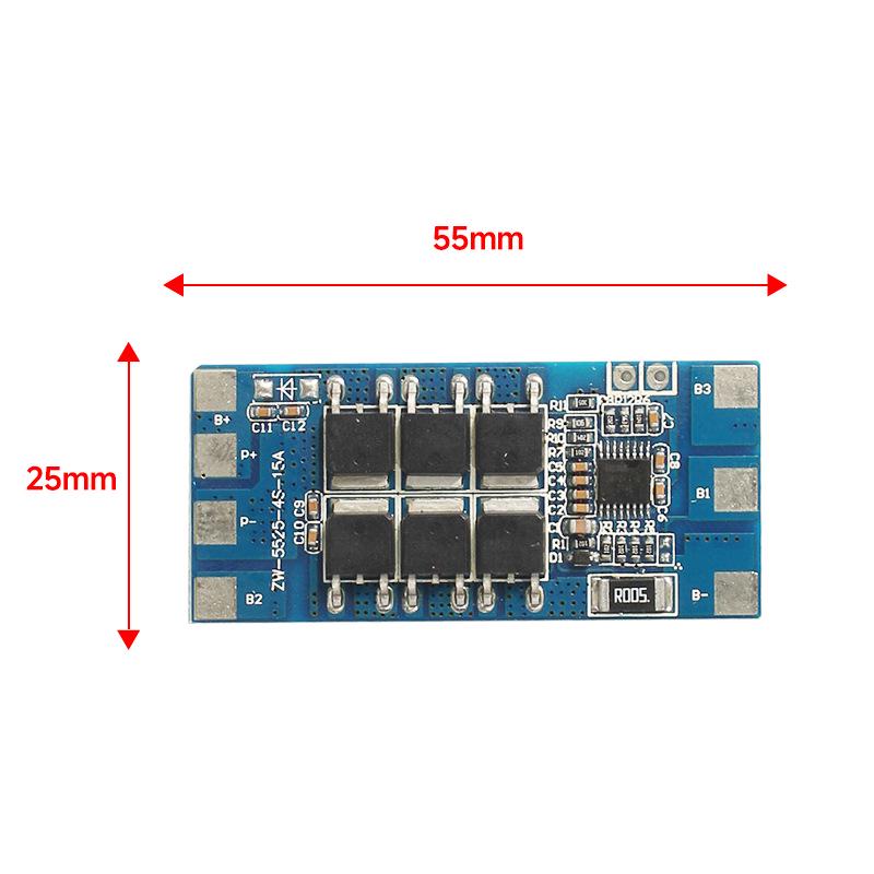 Ternary Lithium Iron Phosphate 4S 15A Battery Protection Circuit for Solar Street Light BMS
