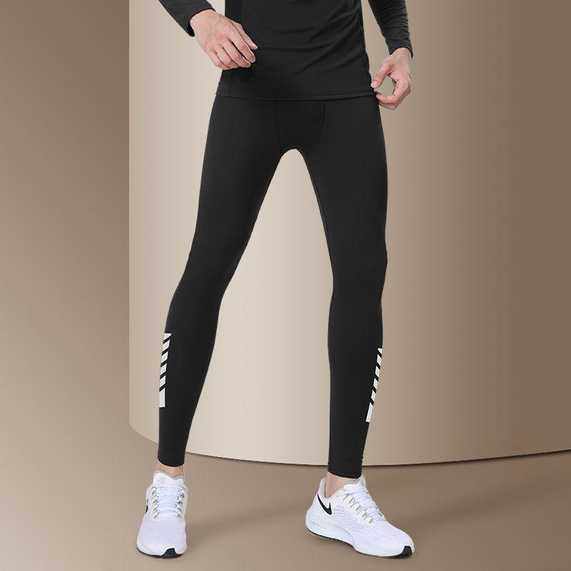 Men's Winter High-Stretch Training Pants - Warm, Quick-Drying Yoga & Running Tights for Autumn/Winter
