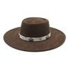 Vintage Tibetischer Zylinder Western Cowboyhut Sonnenhut Herren- und Damen-Ein-Wort-Oberteil Wildlederhut Ritterhut