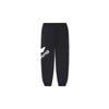 Li-Ning Fashion Series Logo Print Fleece-Lined Cuffed Knit Sweatpants Men Bottoms Black AKLSG51-3