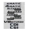 3D Letters SLC160 SLC180 SLC200 SLC220 SLC230 SLC250 SLC280 SLC300 SLC320 SLC350 CDI 4MATIC For Mercedes Benz Emblems ZB1