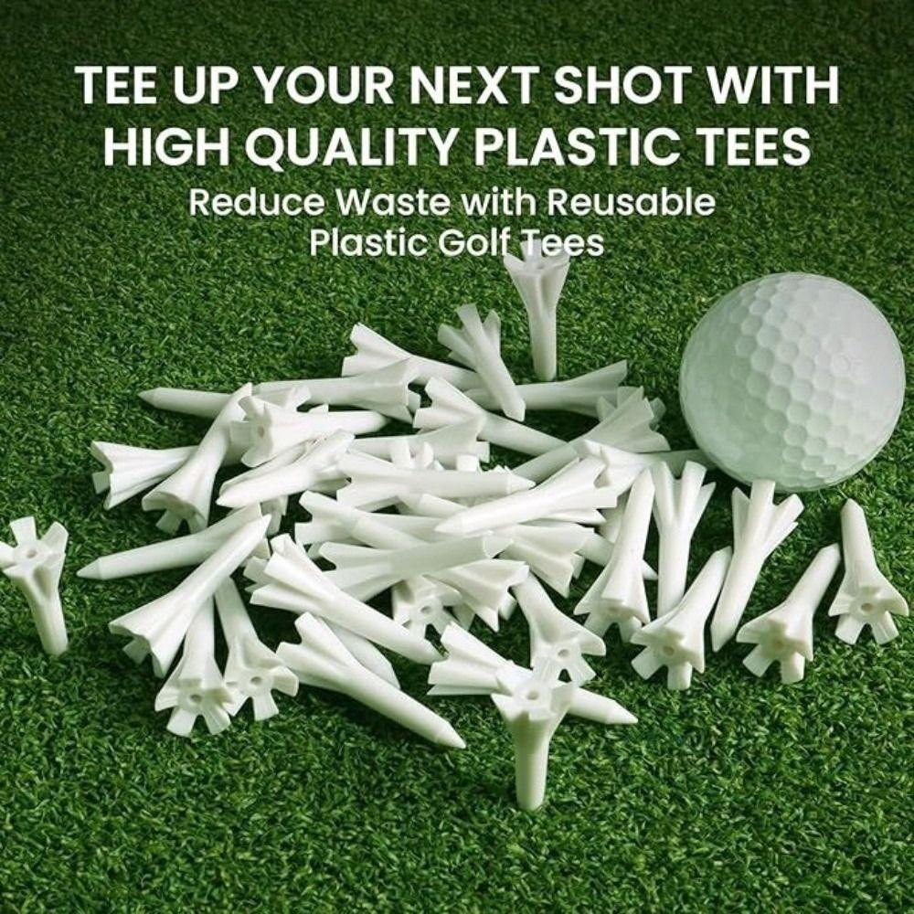 100Pcs Plastic Golf Tee Set Improved Durability Golf Seats Golf Ball Holder Golf Accessories