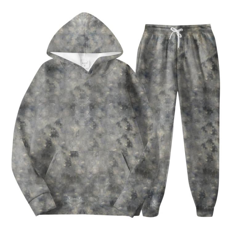 Unisex Hooded Tracksuit Set Women Running Hoodie Sweatshirt and Athletic Track Pants Two Piece Long Sleeve Pullover