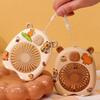 Solid Color Cute Capybara Fan Creative USB Mini Fan Simple Cartoon Handheld Fan  Camping