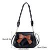 Handbag Bow Shoulder Bag Y2K PU Leather Underarm Bag Fashion Bowknot Crossbody Bag  Travel