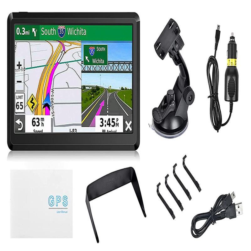 7 Zoll HD Touchscreen GPS Navigator Tragbarer LKW Sonnenschutz 3D Modus Sat Nav Auto GPS Navigation 256M+8G Europakarte GPS Navigator
