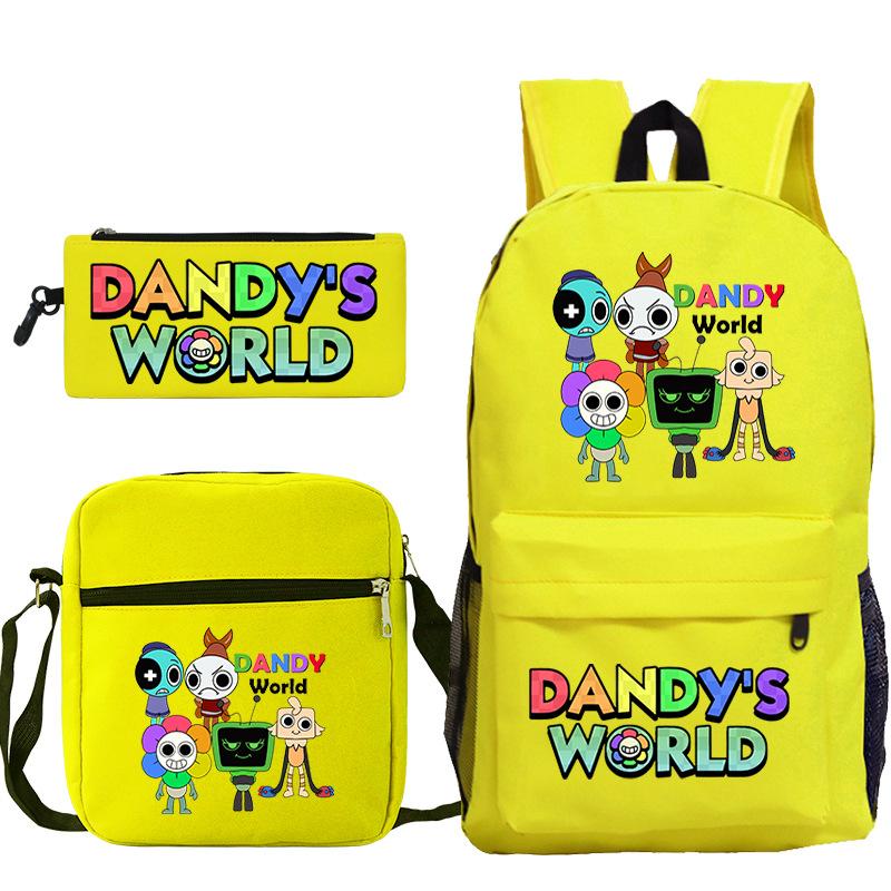 Dandy's world hot-selling children's backpack set, primary and secondary school bag, shoulder bag, casual pencil bag.