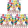 Vibrant Numberblocks Theme Balloon Pull Flag Set For Cheerful Party Decorations And Supplies