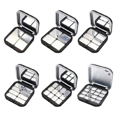 2Pcs Magnetic Cosmetics Box Blusher Makeup Dispensing Box Portable Empty Eyeshadow Palette For Home And Offices