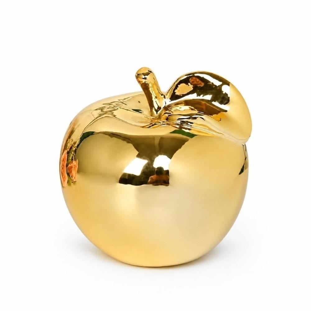 3 Sizes Ceramic Apple Figurines European Style Fruit Decoration Ornaments  Home Office