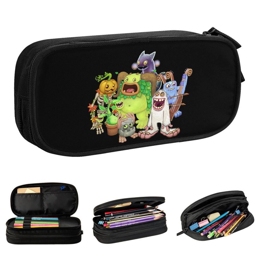 Game My Singing Monsters Pencil Case Creative Cartoon Pen Box Pencil Bags Girl Boy School Supplies Cosmetic Pencil Box