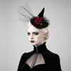 Netz-Hexenhut Haarspange Blume Hexen-Haarnadeln Kreative Halloween-Haarspange Kostümparty