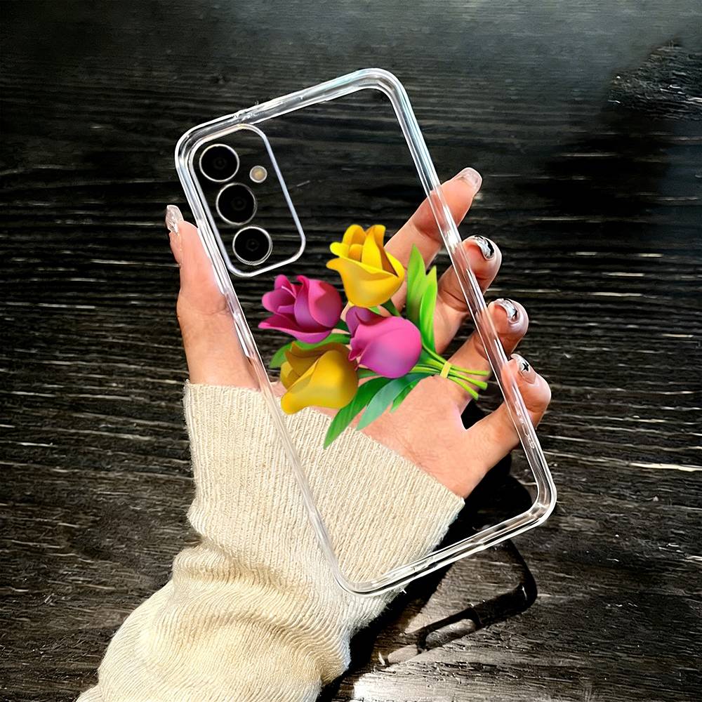s-spring emojis Phone Case For SamsungA10,12,20,21S,30,31,40,50,51,52,70,71 Transparent Cover Samsung a30 a20