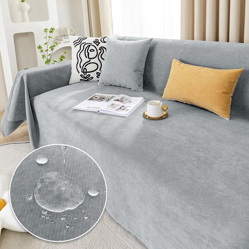 

Водонепроницаемое одеяло для дивана, многоцелевое однотонное одеяло, пыленепроницаемая ткань, устойчивая к царапинам, для дома и гостиной, декор для домашних животных 90x180CM серый