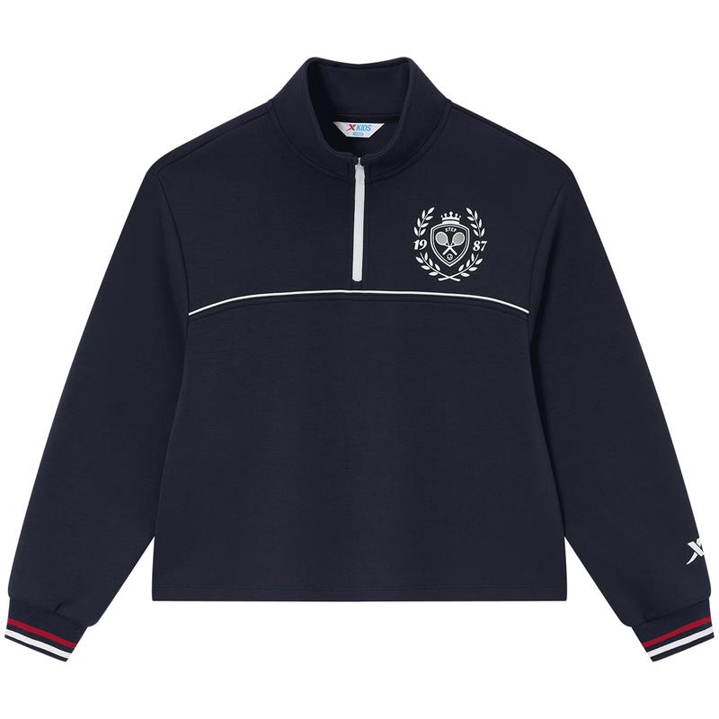 Xtep Girls Half-Placket Long-Sleeve Sweatshirt 165 4580₽