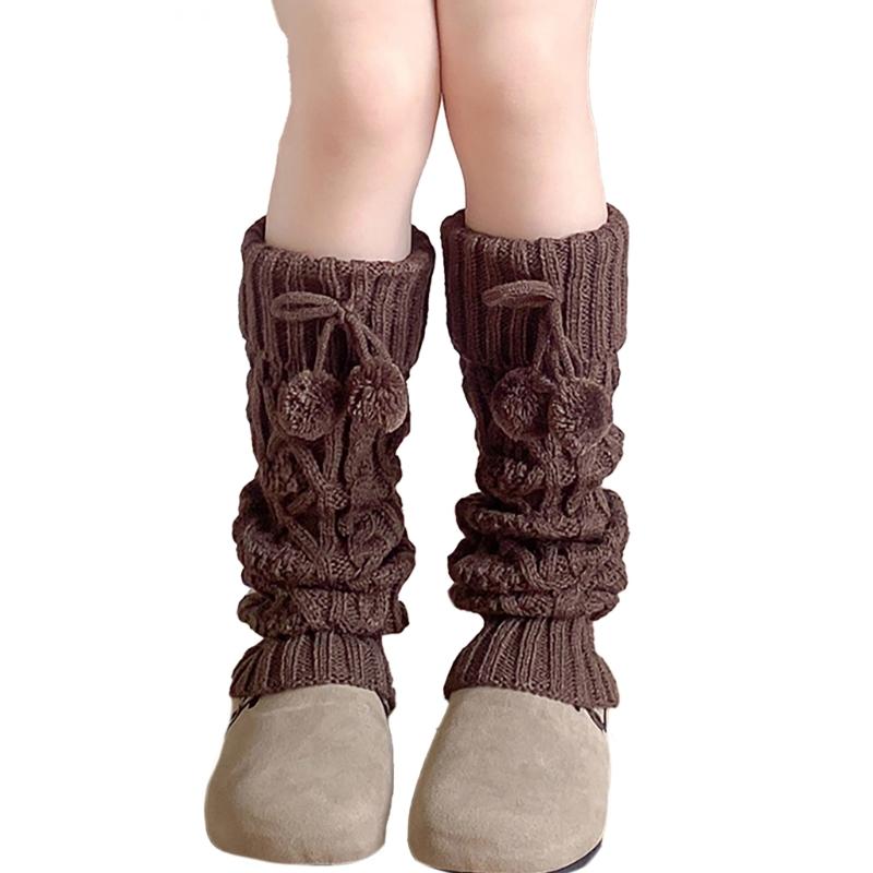 Girls Socks Spring Fall Korean Flipped Calf Sleeve Children Warm Autumn Winter Piled Socks Twisted Sock Sleeve
