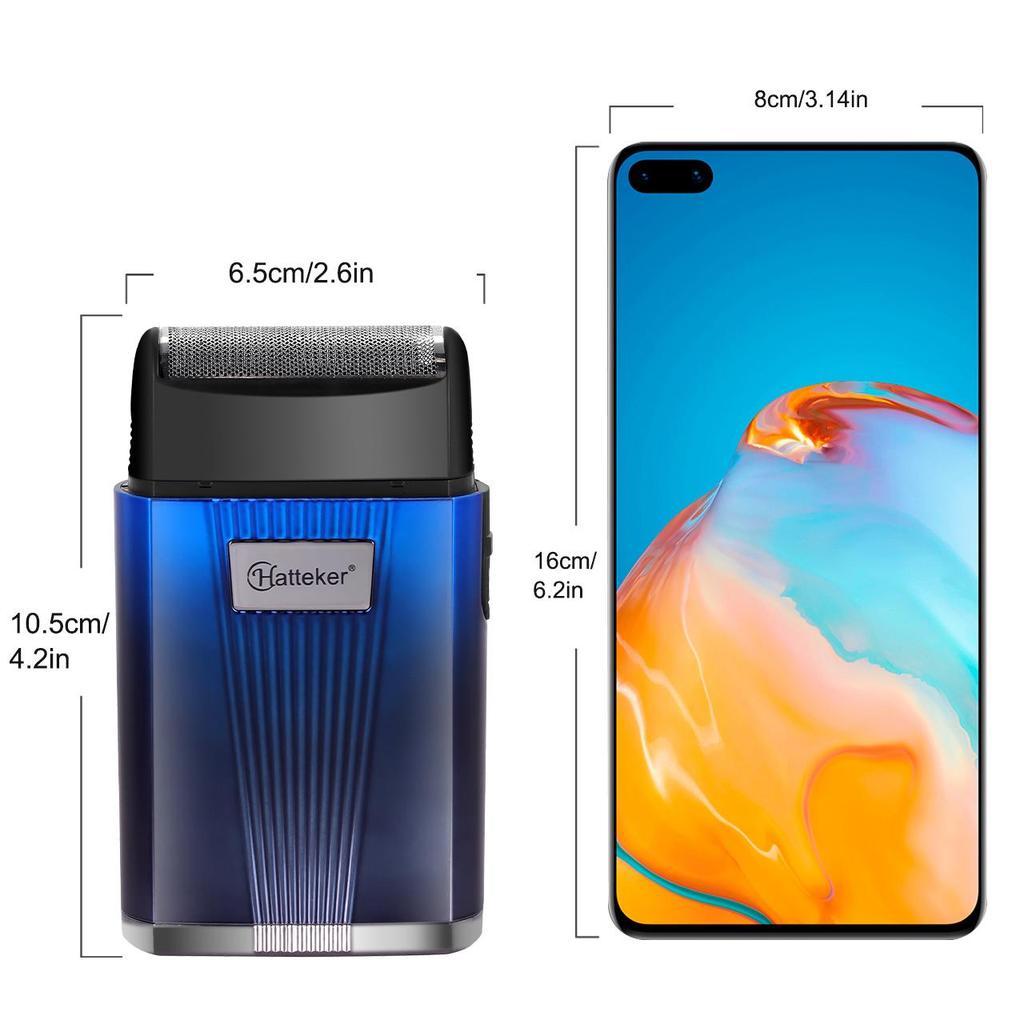 Hatteker Elektrorasierer für Männer Wiederaufladbarer Rasierer & Glatzenkopf Präzisionstrimmer Kabelloser Bartschneider