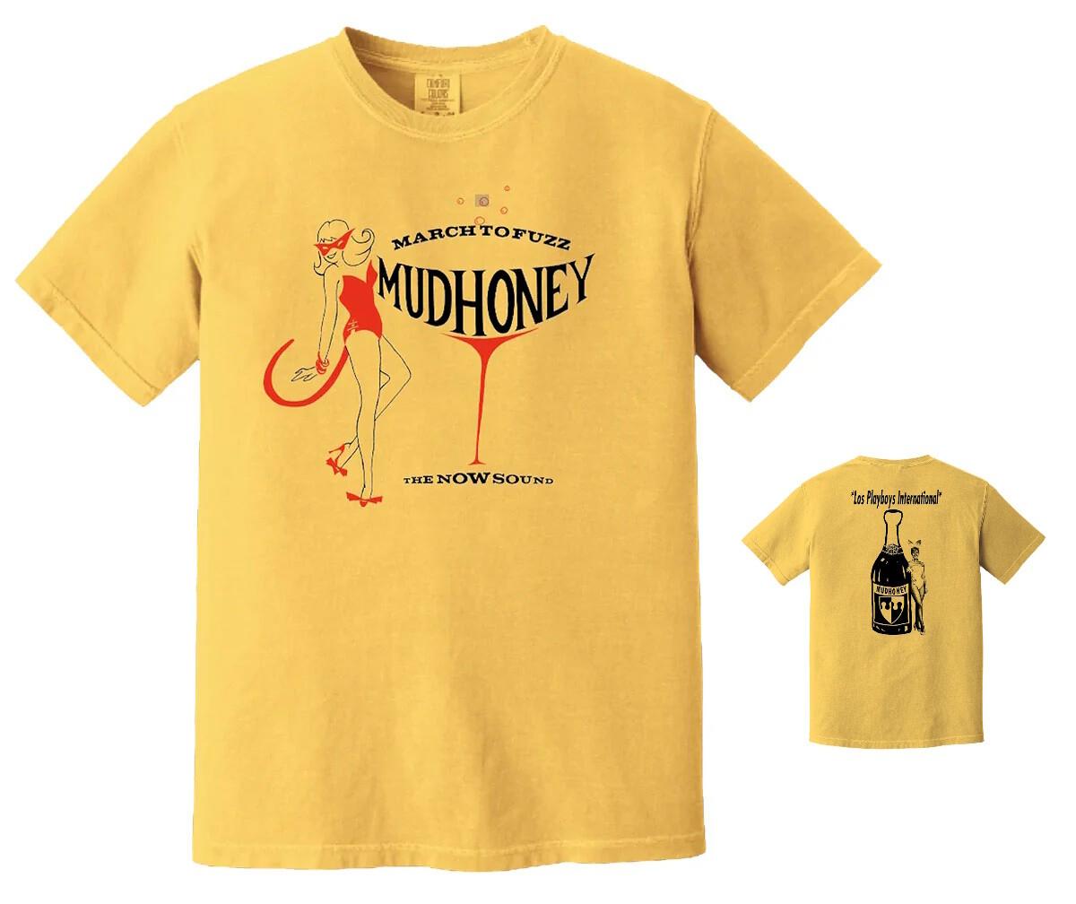 Mudhoney Los Playboys Mens T-shirt - Mud honey 2 Sided Band Tee M