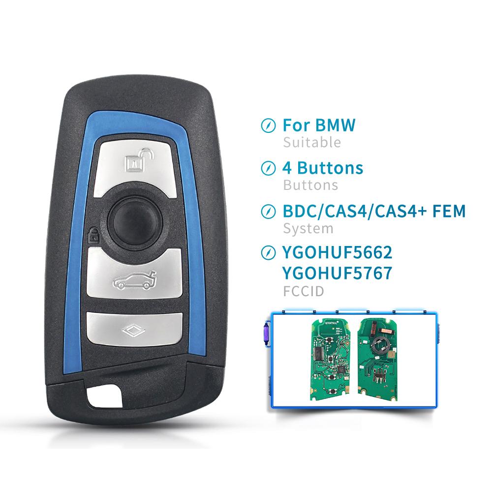 KEYYOU Remote Key Smart 3/4 Buttons YGOHUF5662 / YGOHUF5767 315MHz 434MHz 868 MHz For BMW 5 7 F Series FEM / BDC CAS4 2009-2016