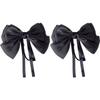 Mermaid Ji Pearlescent Satin Bow Hair Clip Women Summer Sweet Ribbon Spring Clip Fairy Hair Accessories