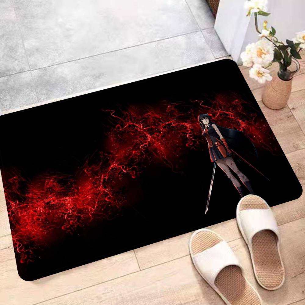 Anime Akame Ga K-kill Badematte Rutschfest Wasserabsorbierend Langer Streifen Kissen Schlafzimmermatte Willkommen Fußmatte
