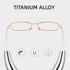 Neue Titanlegierung Gold Quadratischer Rahmen Brille Anti Blaulicht Lesebrille für Männer Frauen Mode Brillen