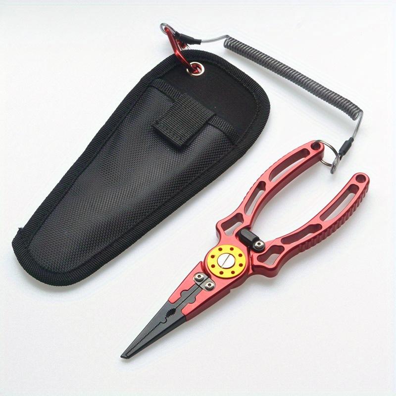 Multifunctional Fishing Pliers Aluminum Alloy Fishing Scissors Line Cutting Machine Fish Control Tool Portable Easy Storage Pliers Sleeve