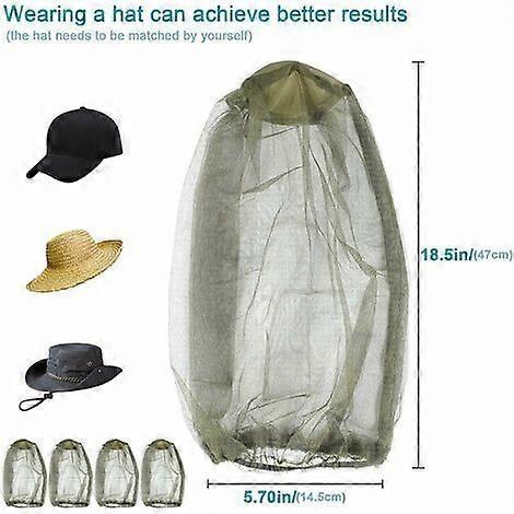 5 Pieces Anti Mosquito T, Mosquito Head Net, Fishing T Net, Beekeeping for