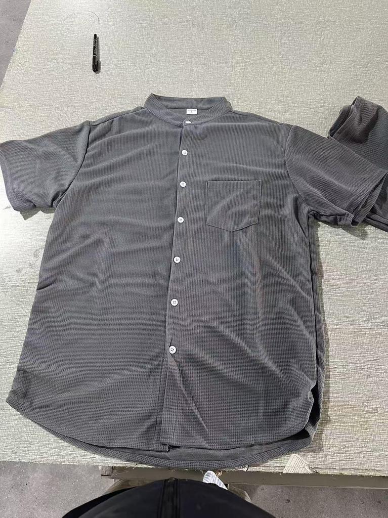 Men's Trendy Waffle Lapel Two-Piece Summer Set