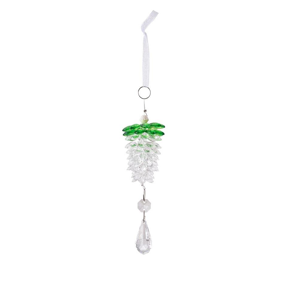 Transparent Hanging Pinecone Ornament Simulated Christmas Tree Decoration Window Hanging