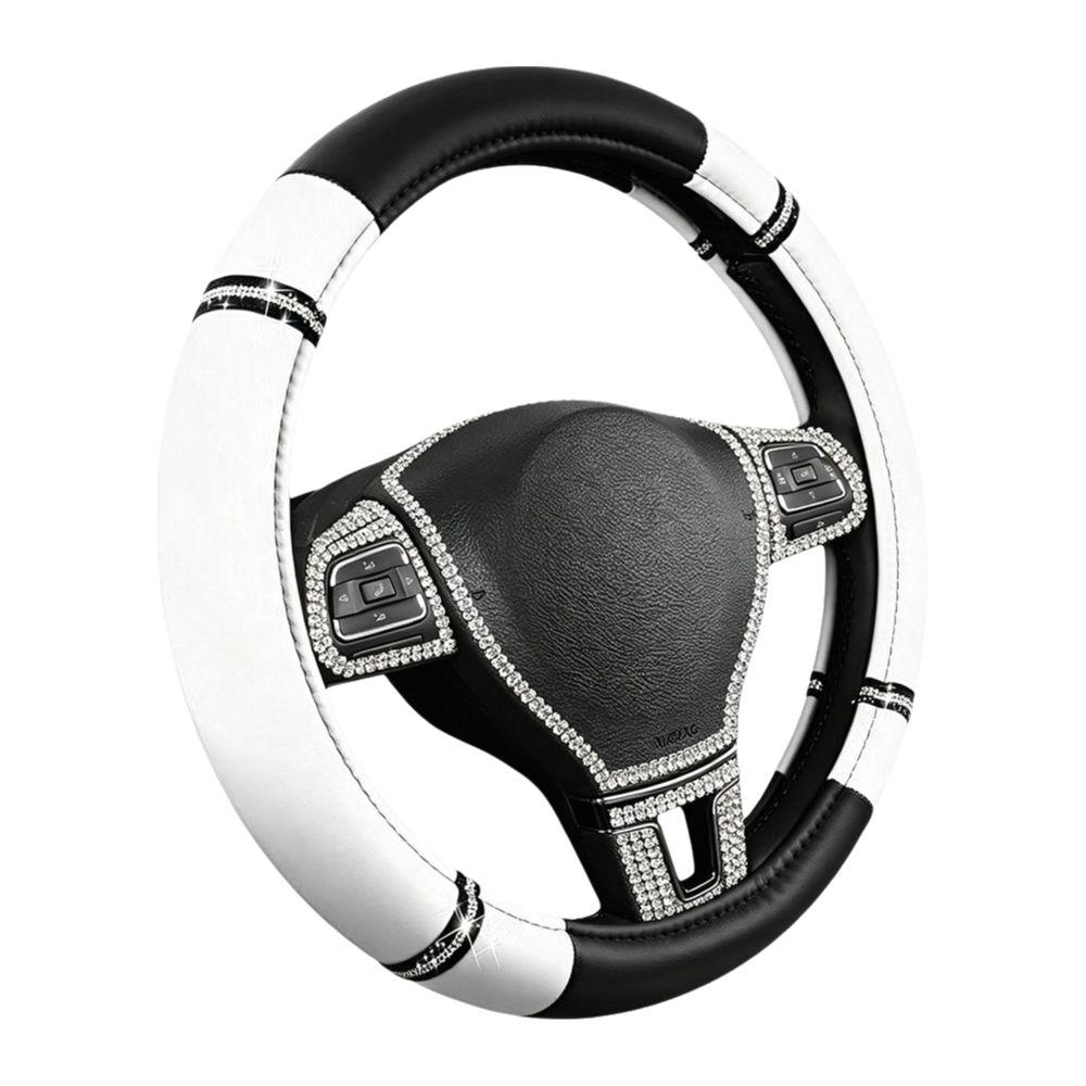 Stitching Steering Wheel Wrap PU Leather PU Leather Steering Wheel Cover  All Season