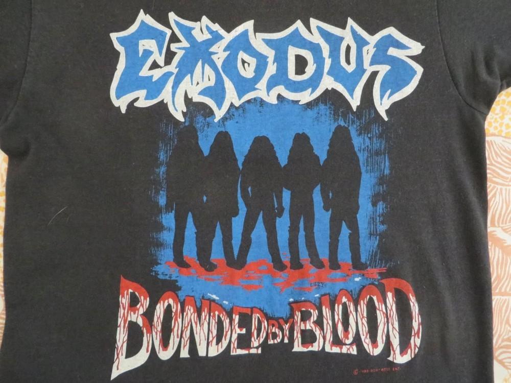 EXODUS 1985 tour SHIRT Short Sleeve Cotton Black All Size T-Shirt Tops tees Men's Women's