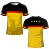 New German Flag 3D Print T-Shirt 2026 Summer Outdoor Sports Breathable Quick-Drying Jersey Men's Women's Soccer Training Apparel