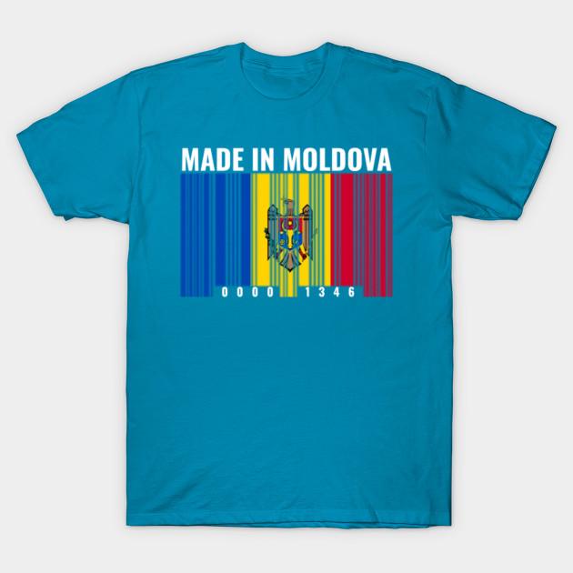 Women's Fashion Round Neck Short-sleeved Moldova Heritage Moldovan Roots Barcode Print T-shirt Summer Casual Slim T-shirt