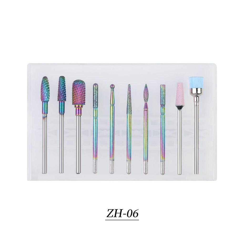 Iridescent Tungsten Steel Nail Polishing & Dead Skin Removal Set
