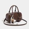 Light Luxury High-end Portable Bowling Bag Women's 2025 New Autumn and Winter Niche Shoulder Messenger Bag